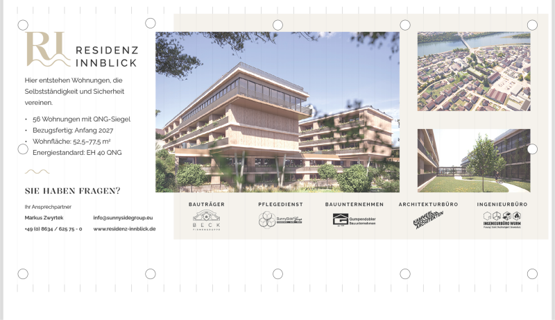 Residenz Innblick Bautafel