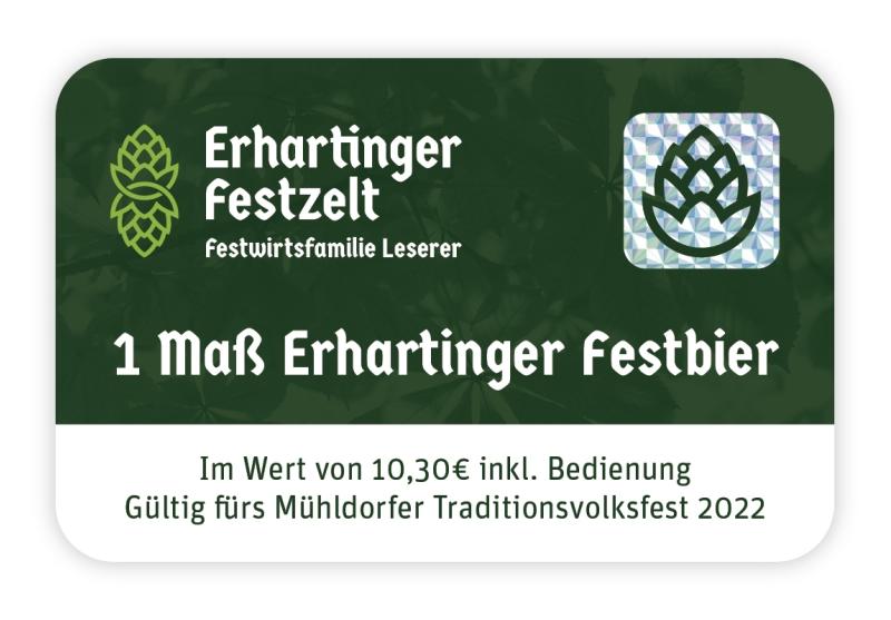 Erhartinger Festzelt Biermarke