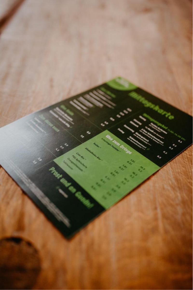 Erhartinger Festzelt Foto Mittagskarte