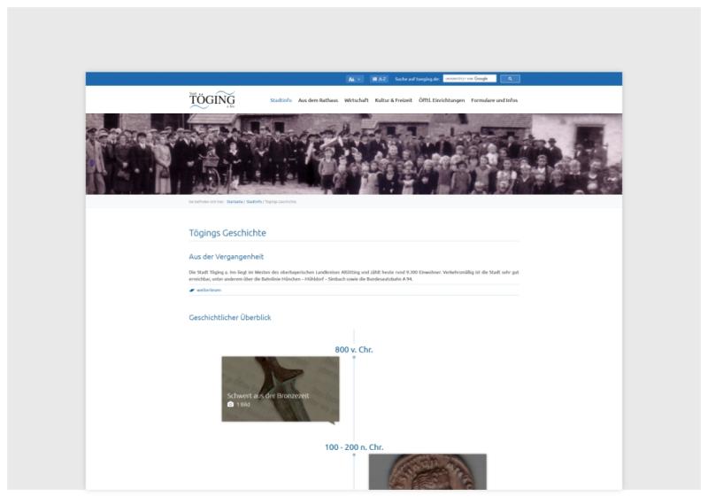 Stadt Toeging Website 2