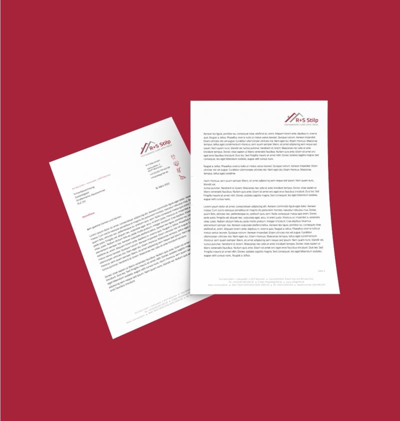 Briefpapier Gestaltung Stilp
