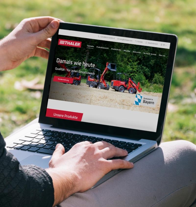 Thaler website-mockup