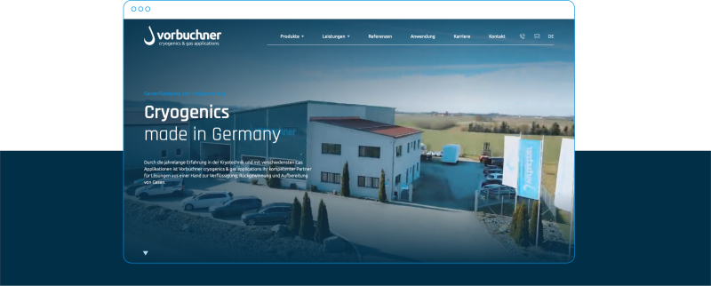 Startseite der Firma Vorbuchner